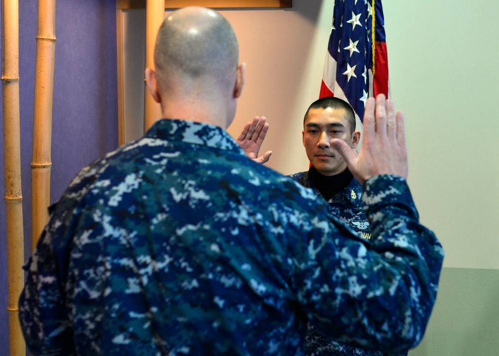 Reenlistment at Misawa Airbase