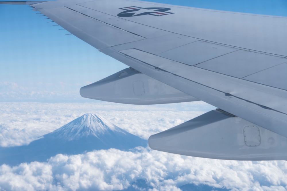 Flight over Mount Fuji