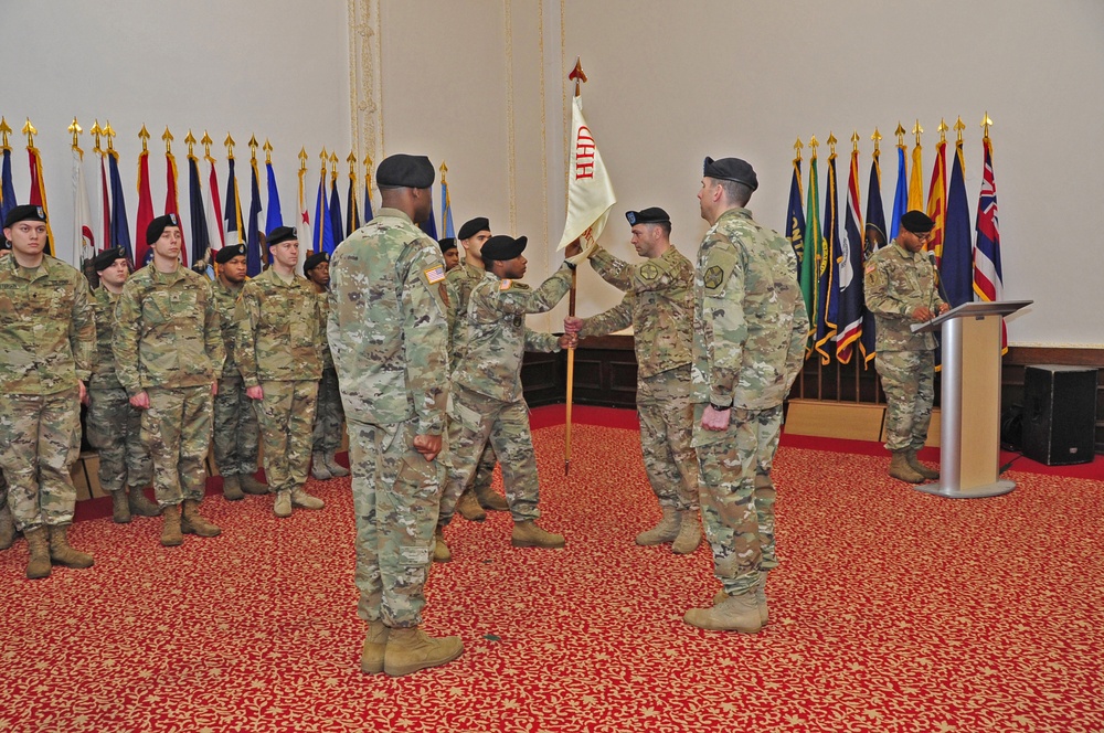 change of command ceremony U.S. Army Garrison Ansbach's Headquarters and Headquarters Detachment