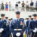 Coast Guard Honor Guard Silent Drill Team performs at Aloha Tower in Honolulu