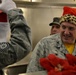 Commander help serves the holiday meal