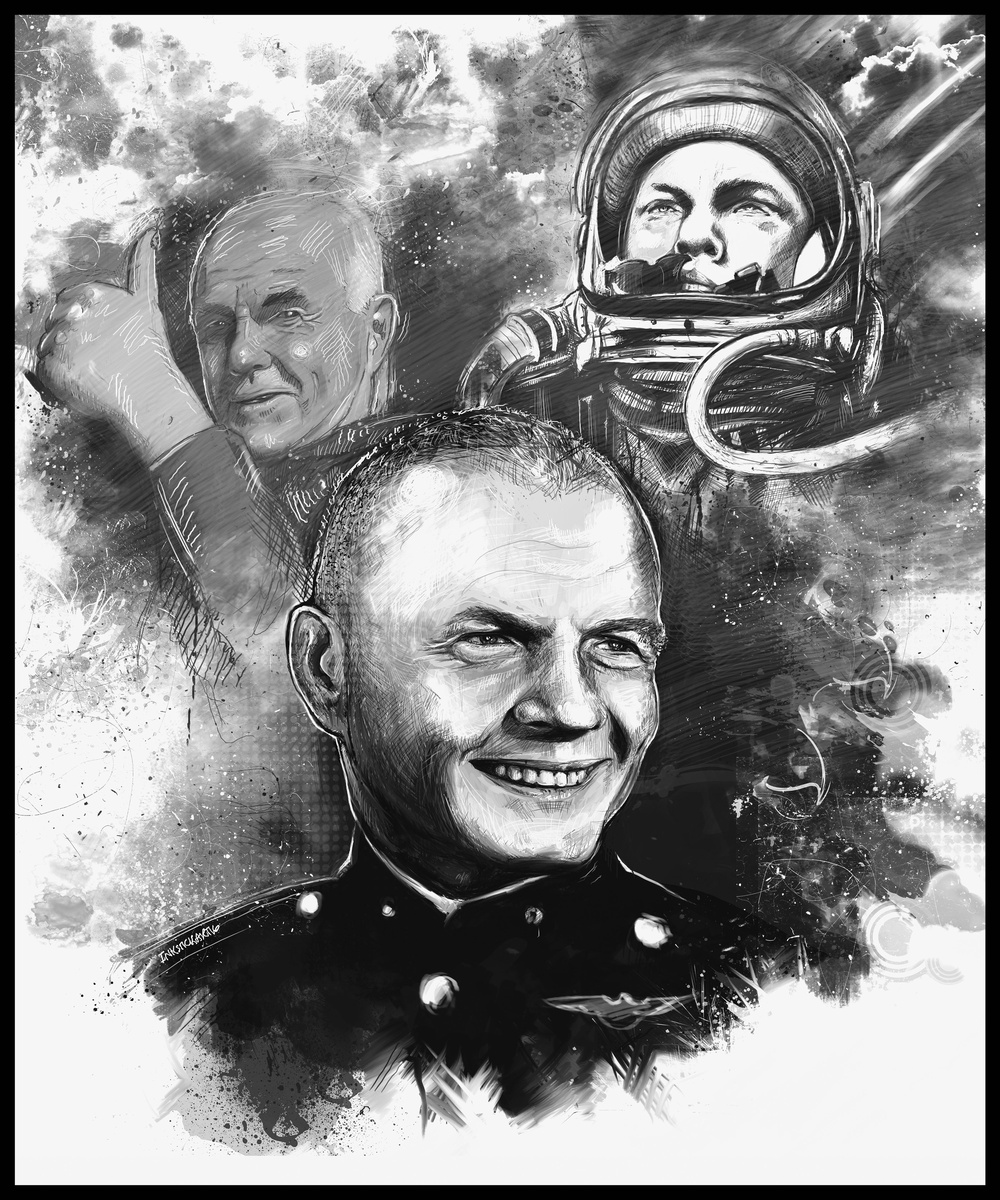 John Glenn memorial drawing