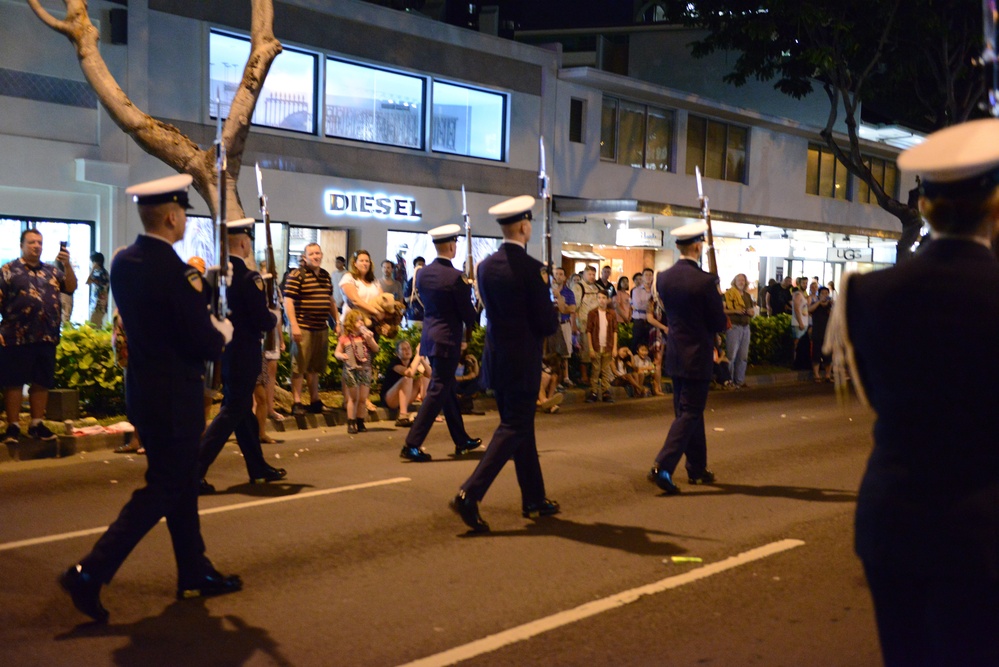 Coast Guard marches in Pearl Harbor Memorial Parade