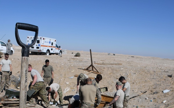 386th EOD destroys unusable ammunition