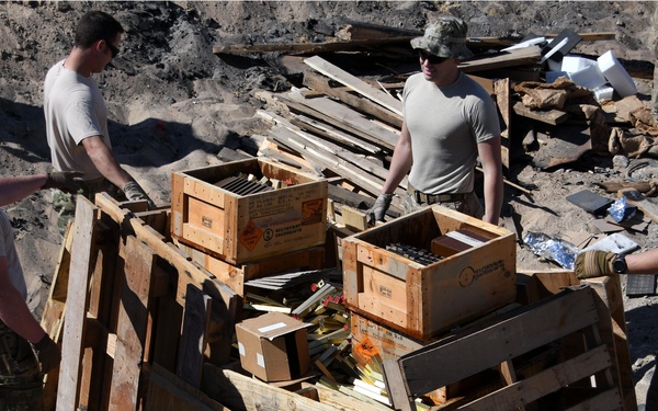 386th EOD destroys unusable ammunition
