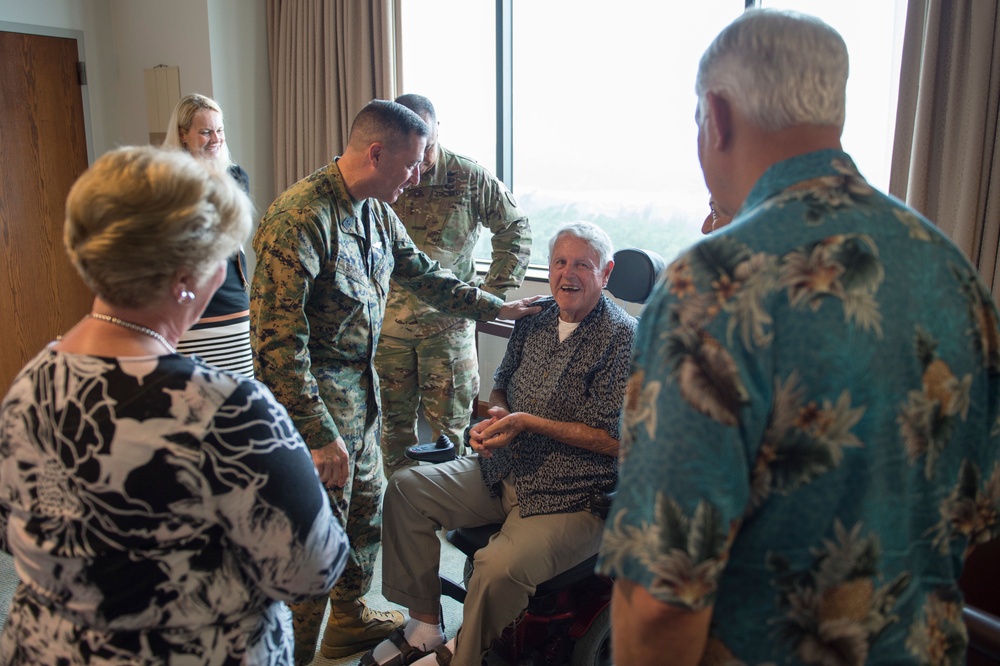 WWII Veteran misses 75th Pearl Harbor ceremonies, meets with PACOM Leadership