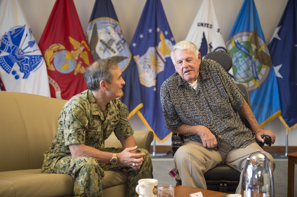 WWII Veteran misses 75th Pearl Harbor ceremonies, meets with PACOM Leadership