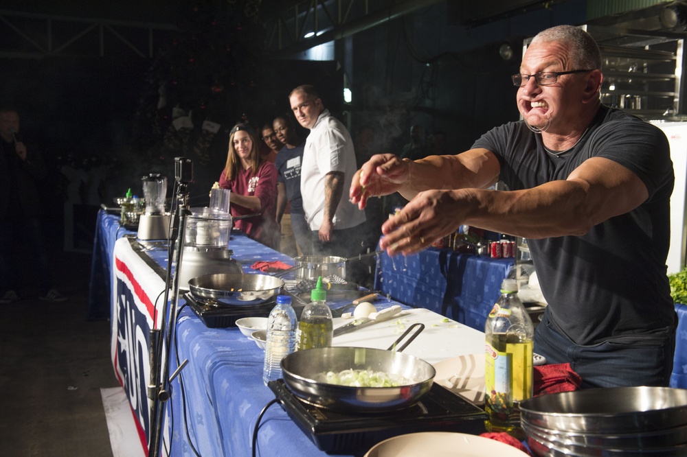 Chef Robert Irvine visits, entertains deployed service members