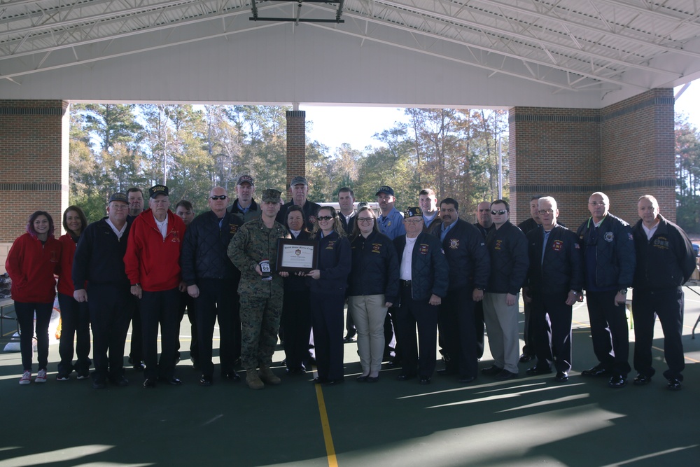 Nassau County Fire Fighters visit Wounded Warrior Battalion - East