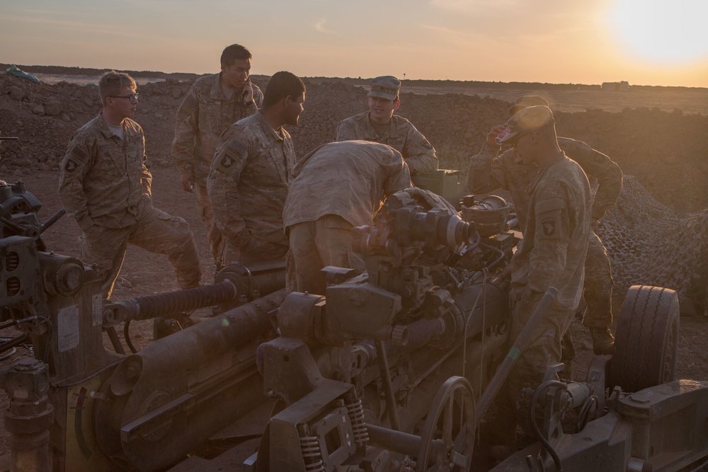 M777 A2 Howitzer fire mission