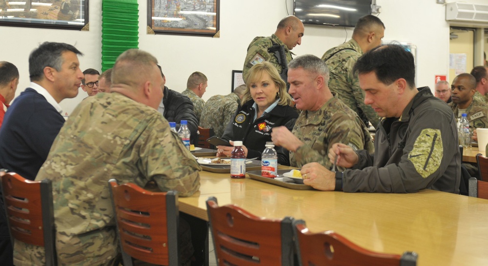 Delegation of U.S. Governors Visit Forward-Deployed Constituents at HQ Resolute Support