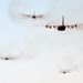 Six C-130 Hercules fly over Metro Atlanta during drill weekend