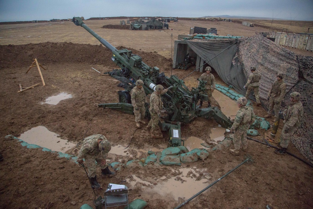 M777 A2 Howitzer fire mission