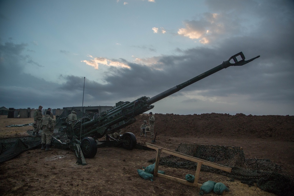 M777 A2 Howitzer fire mission