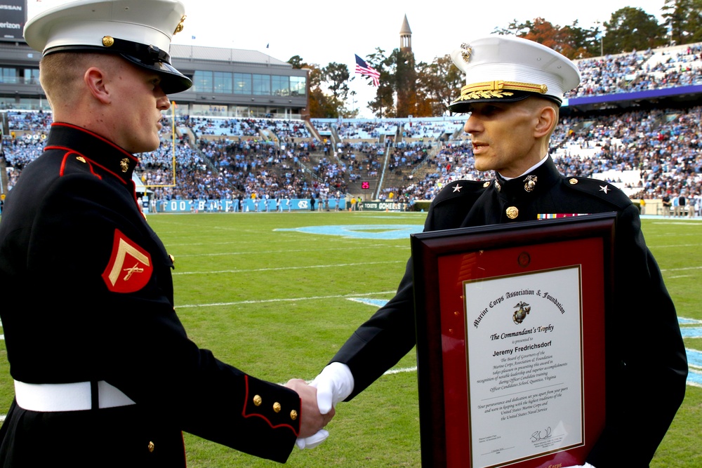 Marine awarded Commandant’s trophy at UNC Chapel Hill