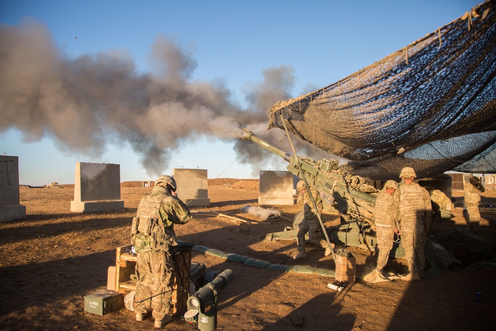 M777 A2 Howitzer fire mission