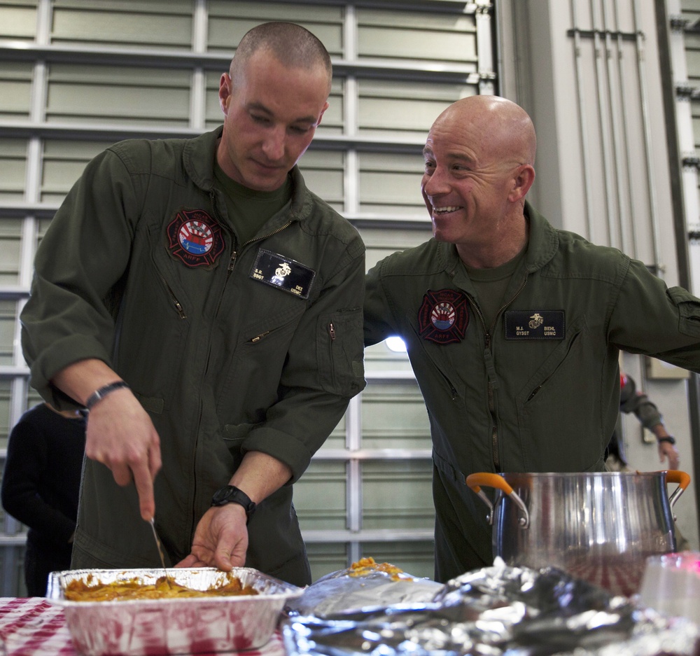 Aircraft Rescue and Firefighting Marines bring christmas to orphans