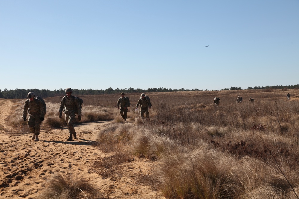 Paratroopers walking off Luzon Drop Zonw