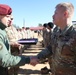 Polish Deputy Commander shakes hands with paratroopers