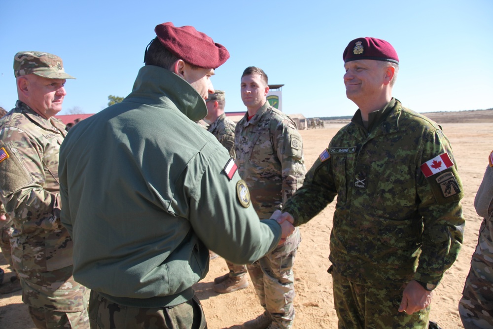 Poland Deputy Commander shakes hand