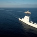 USS Zumwalt (DDG 1000) steams in formation with USS Independence (LCS 2) and USS Bunker Hill (CG 52) on the final leg of her three-month journey to her new homeport in San Diego