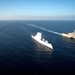 USS Zumwalt (DDG 1000) steams in formation with USS Independence (LCS 2) and USS Bunker Hill (CG 52) on the final leg of her three-month journey to her new homeport in San Diego