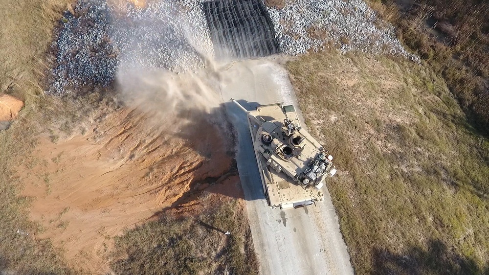 M1A2 Abrams Main Battle Tank Firing