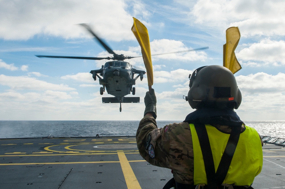 Willemoes is underway conducting Composite Training Unit Exercise (COMPTUEX) with the George H.W. Bush Carrier Strike Group in preparation for an upcoming deployment.