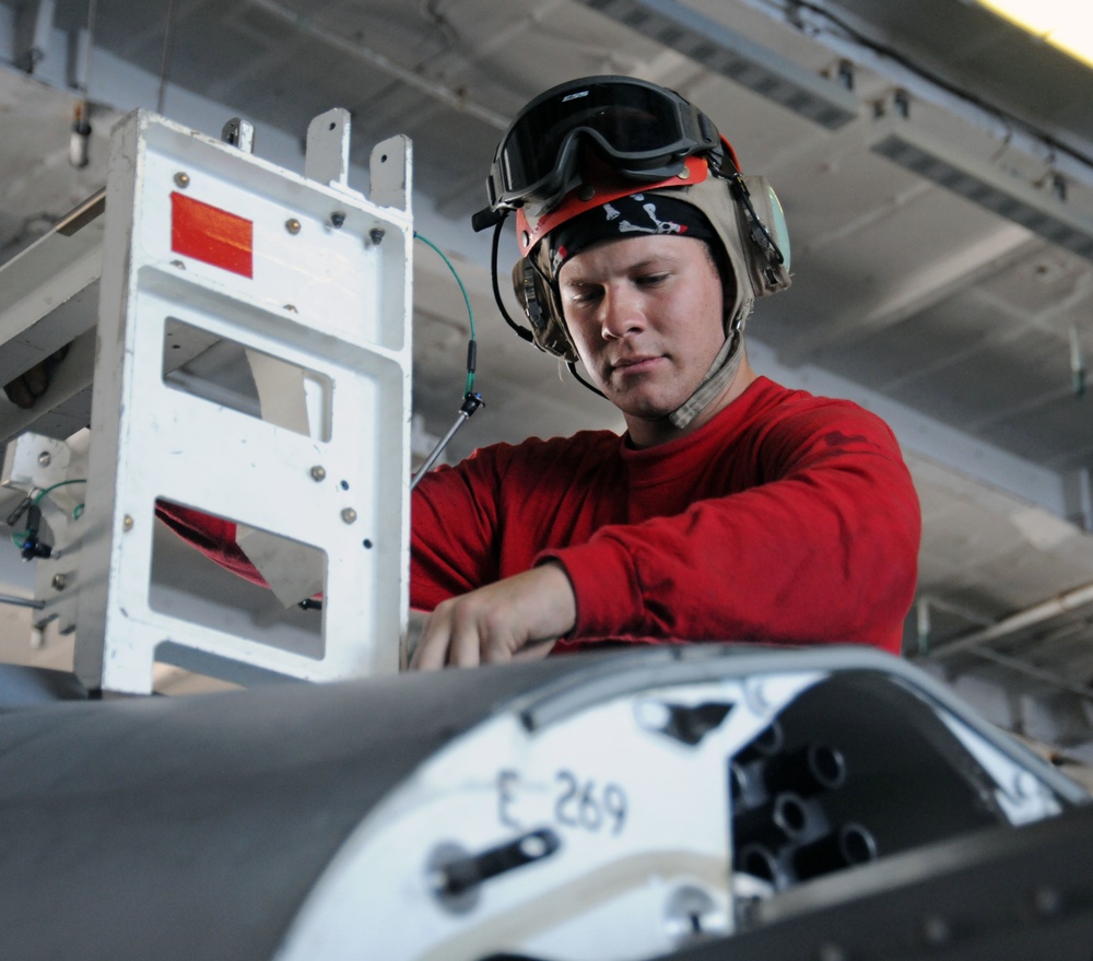 GHWB is underway conducting a Composite Training Unit Exercise (COMPTUEX) with the George H.W. Bush Carrier Strike Group in preparation for an upcoming deployment.