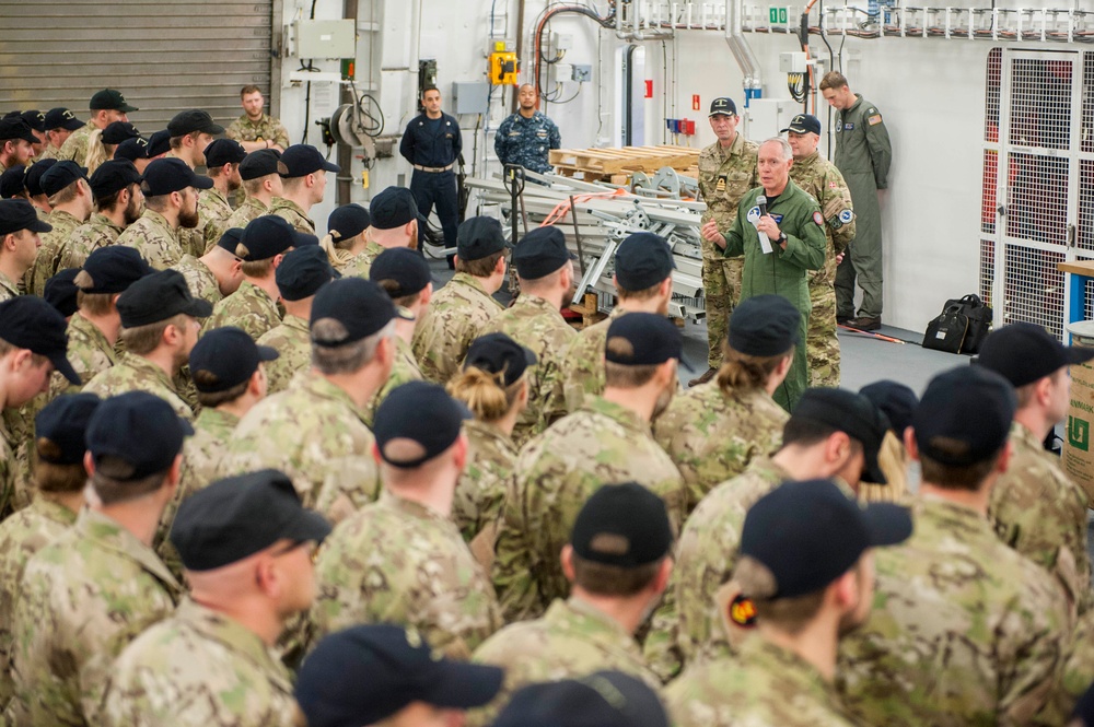 Willemoes is underway conducting a Composite Training Unit Exercise (COMPTUEX) with the George H.W. Bush Carrier Strike Group in preparation for an upcoming deployment.