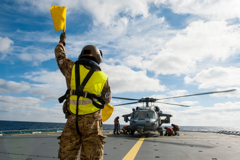 Willemoes is underway conducting Composite Training Unit Exercise (COMPTUEX) with the George H.W. Bush Carrier Strike Group in preparation for an upcoming deployment.