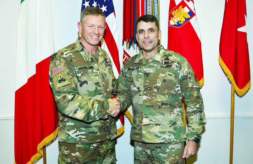 Brig. Gen. Matthew W. “Matt” McFarlane visits Caserma Ederle in Vicenza, Italy