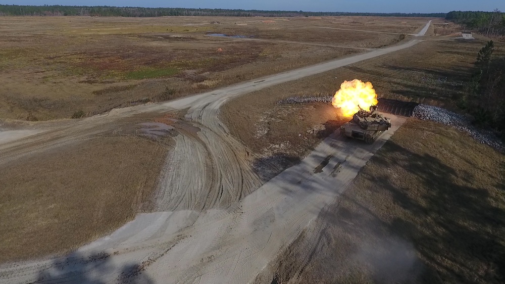 M1A2 Abrams Main Battle Tank Firing