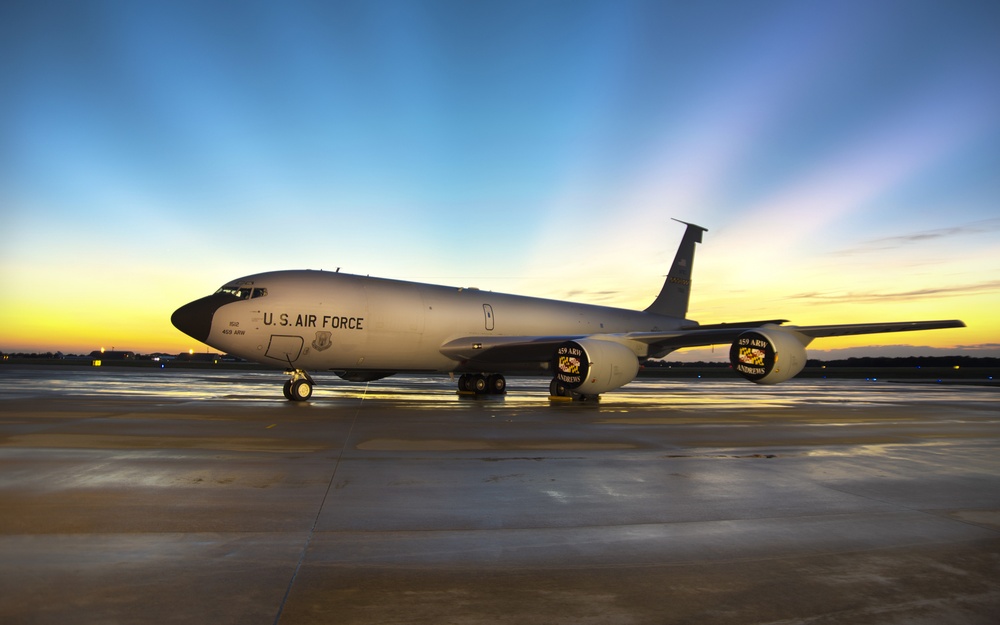 HDR photo of KC-135 at Sunset