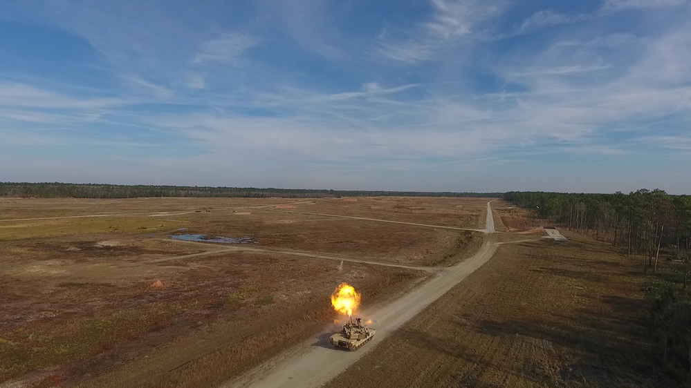 M1A2 Abrams Main Battle Tank Firing