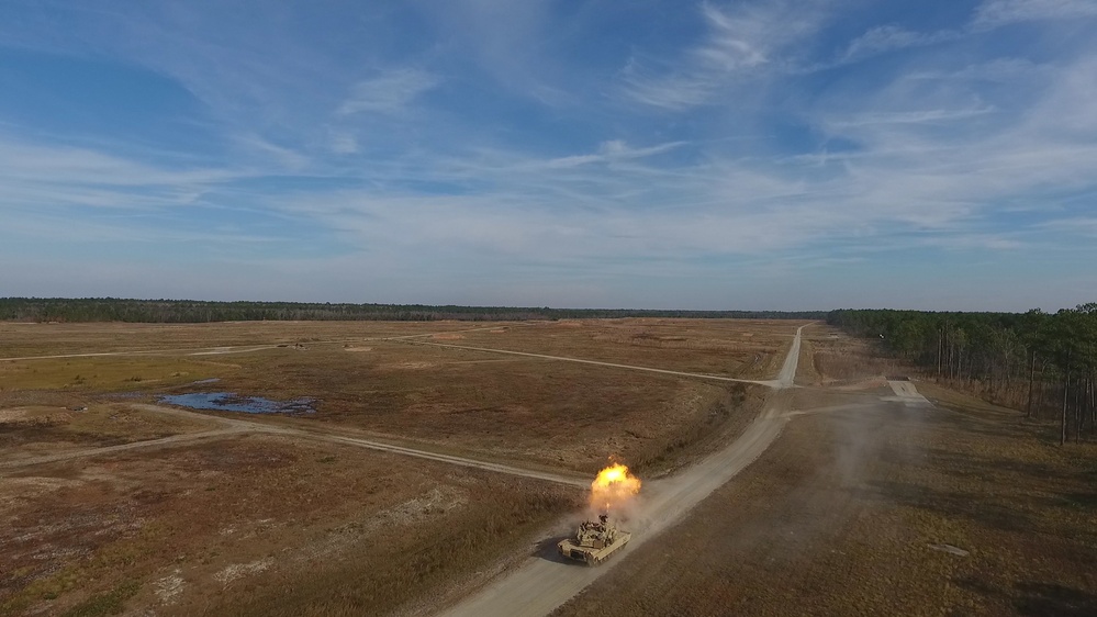 M1A2 Abrams Main Battle Tank Firing