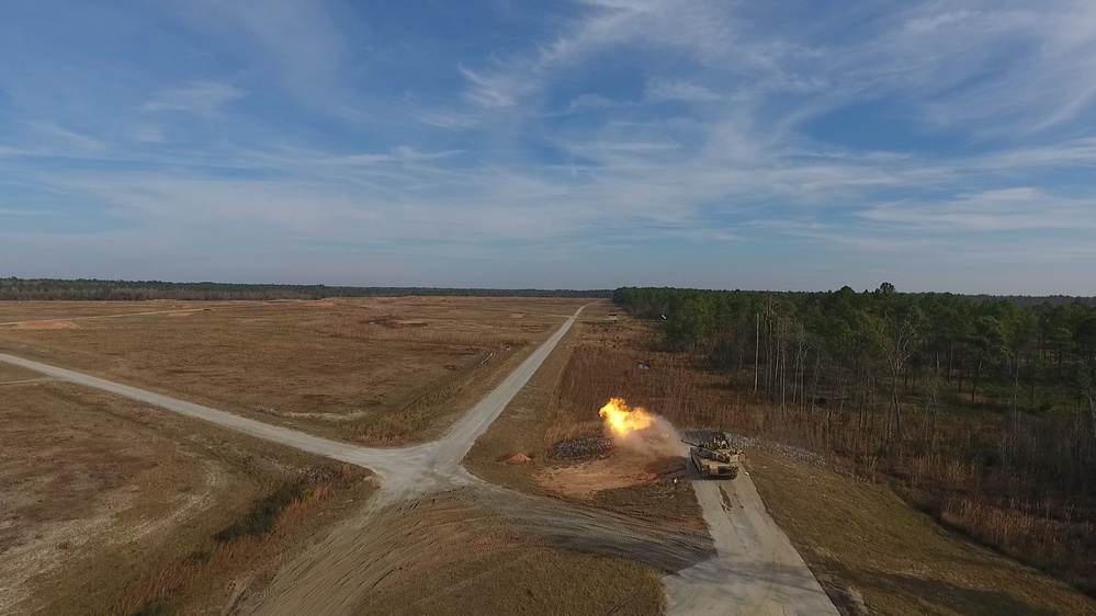 M1A2 Abrams Main Battle Tank Firing