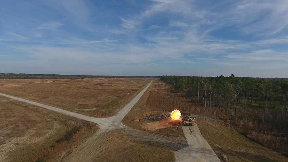 M1A2 Abrams Main Battle Tank Firing