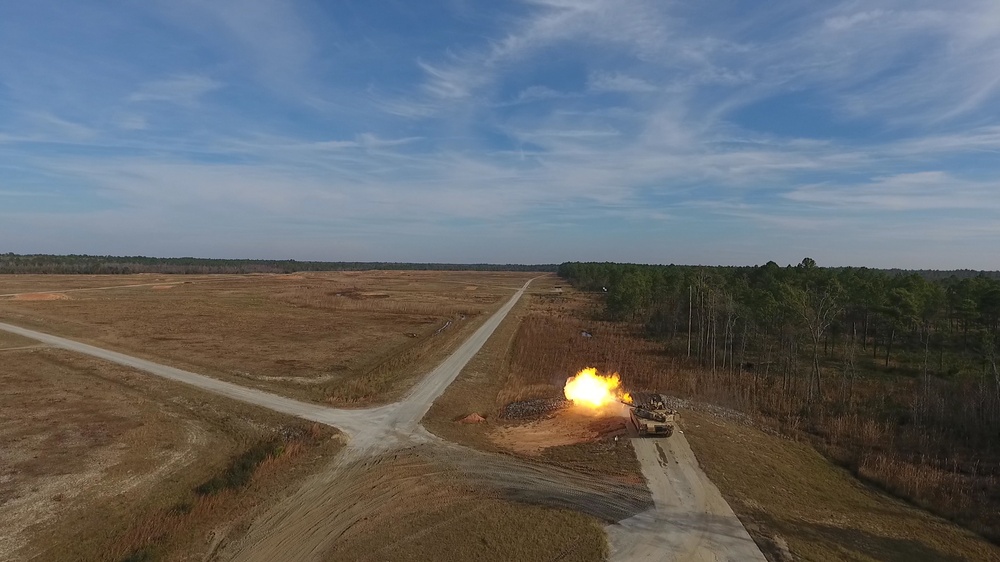 M1A2 Abrams Main Battle Tank Firing