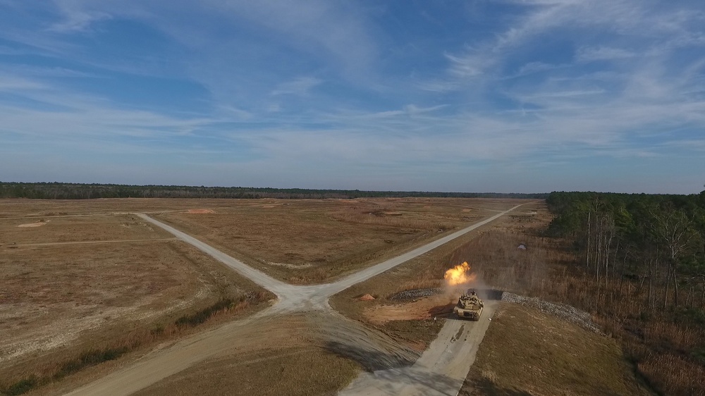 M1A2 Abrams Main Battle Tank Firing