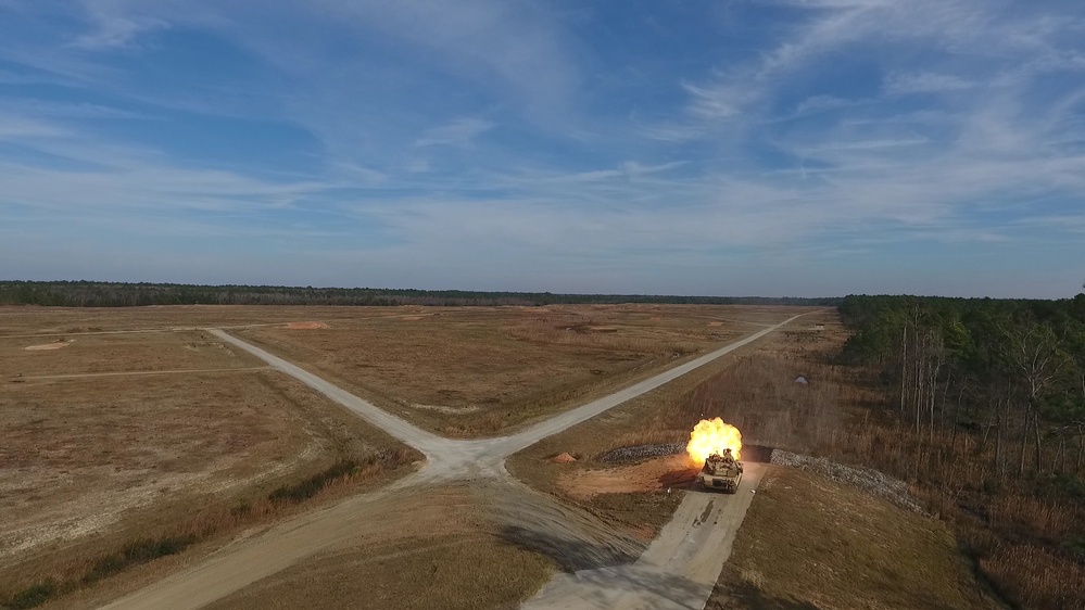 M1A2 Abrams Main Battle Tank Firing