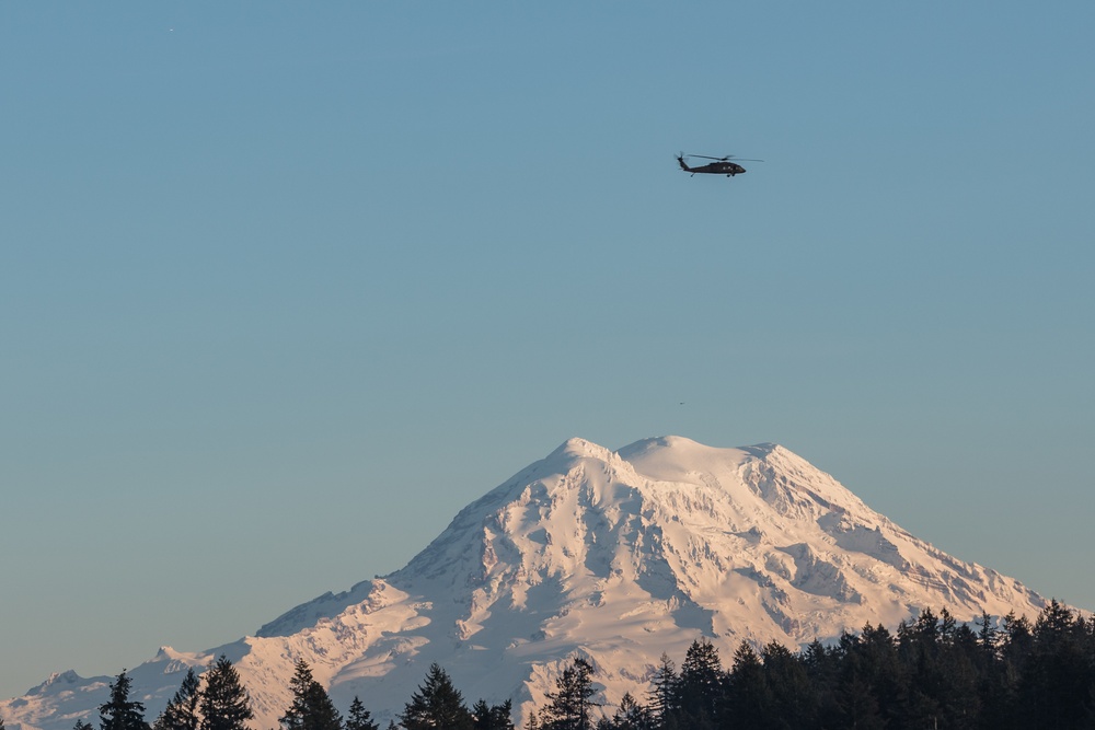 Black Hawk and Mount Rainier