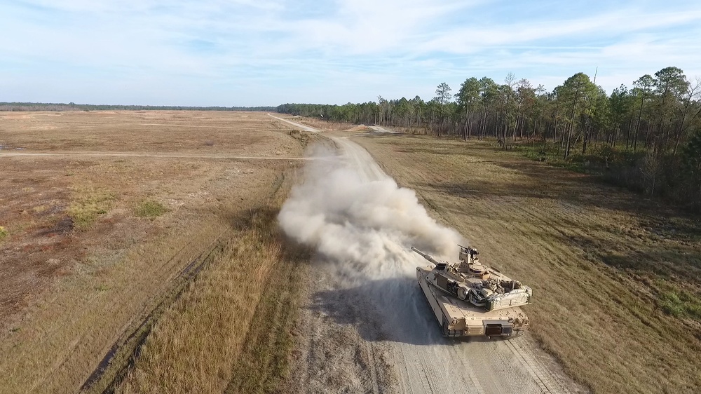 M1A2 Abrams Main Battle Tank Firing