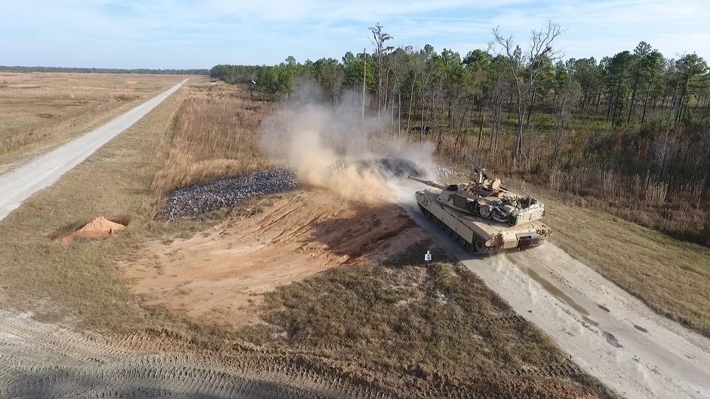 M1A2 Abrams Main Battle Tank Firing