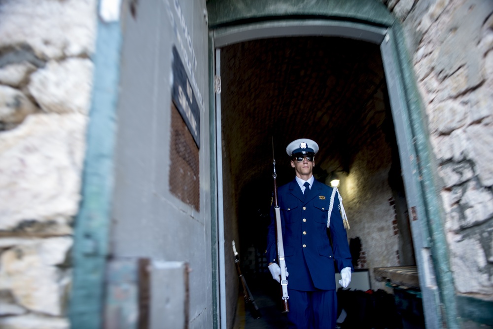 The Coast Guard Honor Guard performs, represents US during Barbados 50th Independence Anniversary