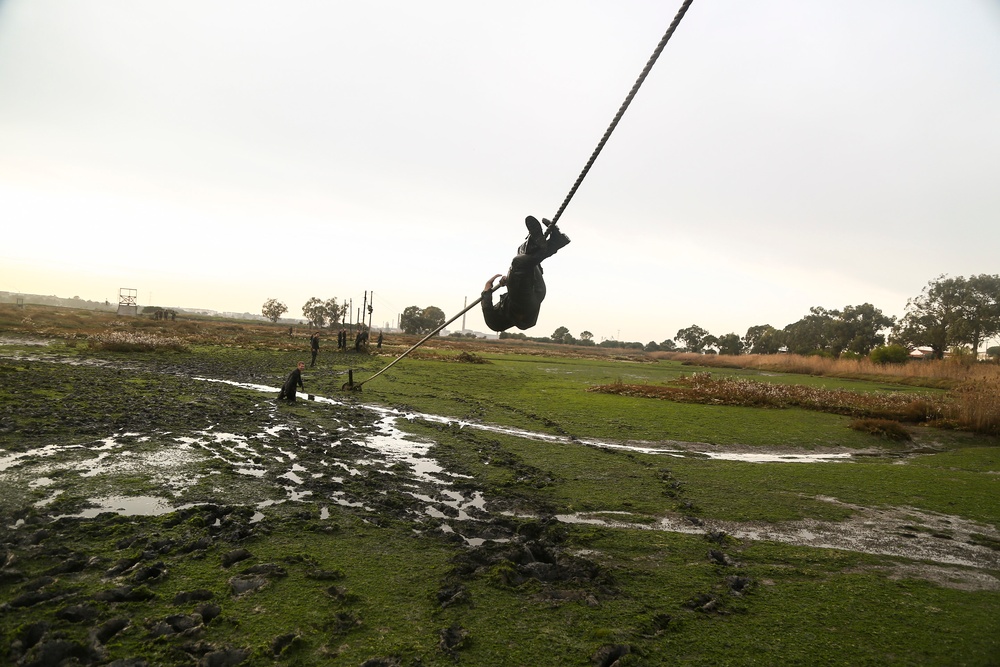 22nd MEU Marines and Portuguese Marines Conduct Obstacle Course