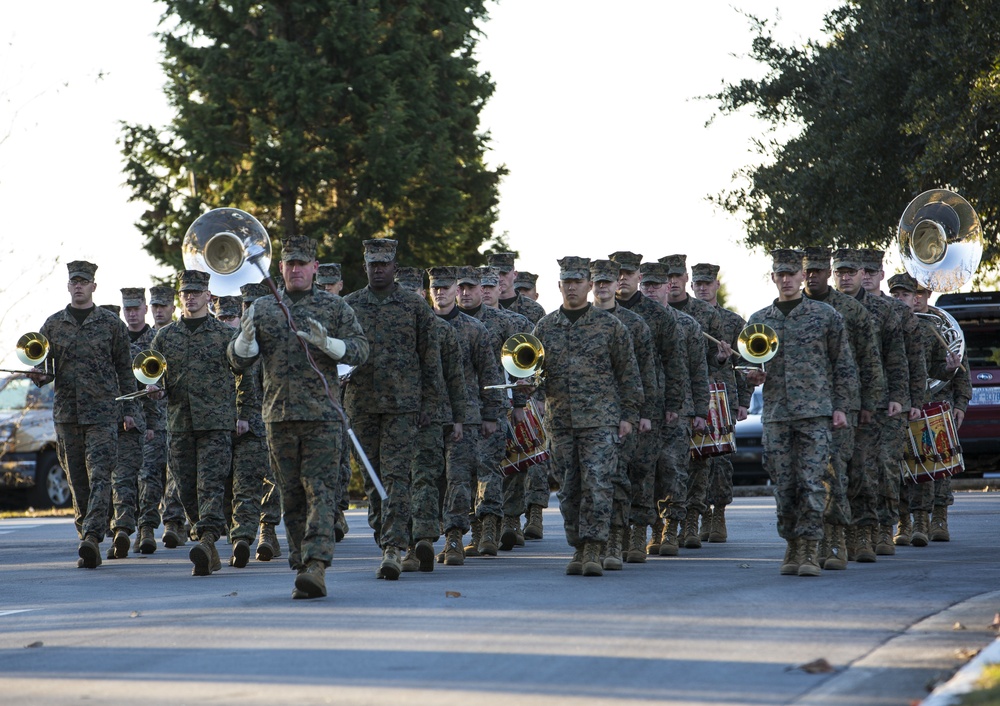 2nd Marine Division Morning Colors Ceremony