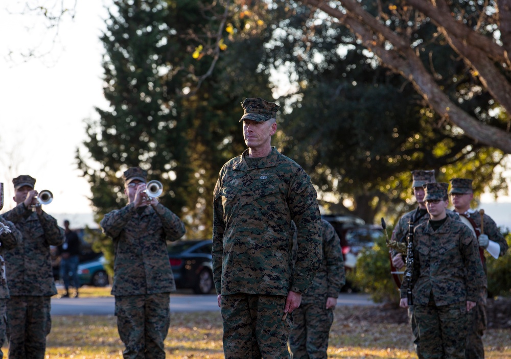 2nd Marine Division Morning Colors Ceremony