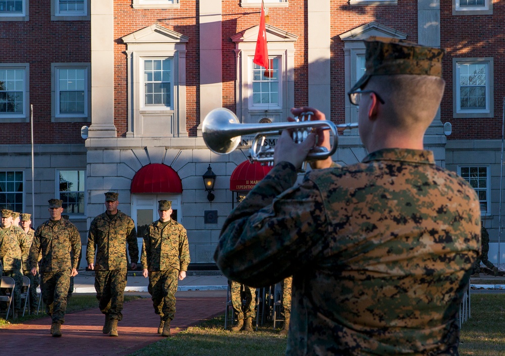 2nd Marine Division Morning Colors Ceremony