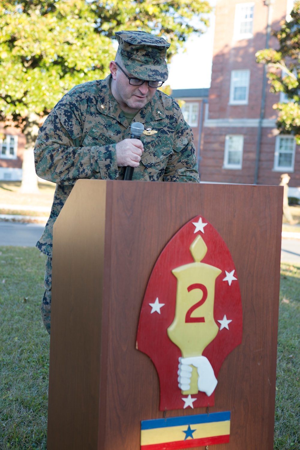 2nd Marine Division Morning Colors Ceremony